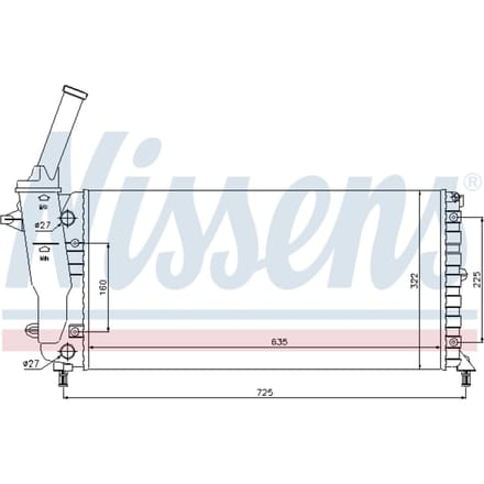 Radiator, motorkoeling NISSENS 61893