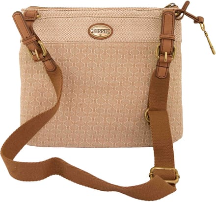 Handtas Fossil Wmns Schoudertas Explorer Crossbody Beige - UNI