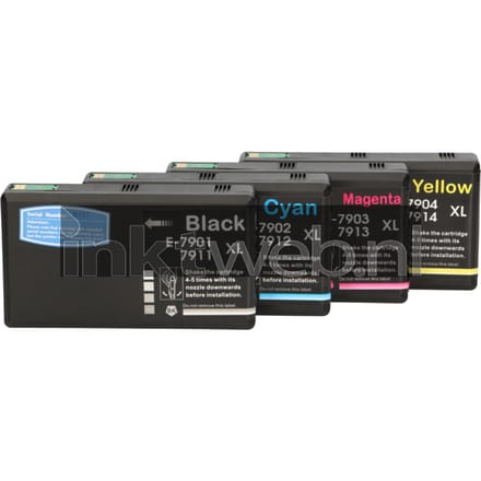 FLWR - Inktcartridges / 79XL / Multipack Zwart & Kleur - Geschikt voor Epson