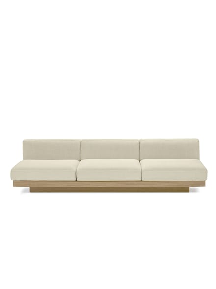 Serax Rudolph Teak Outdoor 3-zitsbank - krijt