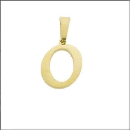 Rvs sieraden - Hangers - Sierlijke letter hanger initiaal - Letter O