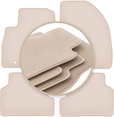PREMIUM beige matten voor: Ford Focus MK2 stationwagen, sedan, hatchback 2004-2011
