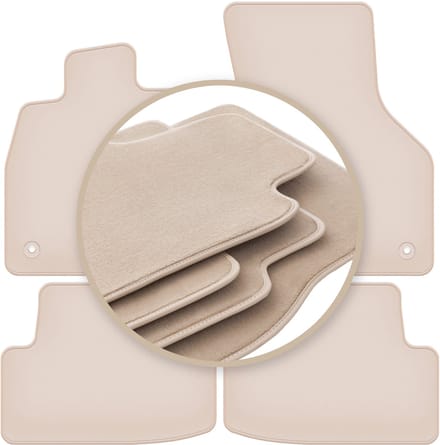 PREMIUM beige vloermatten voor: Volkswagen eGolf hatchback 2014-2019