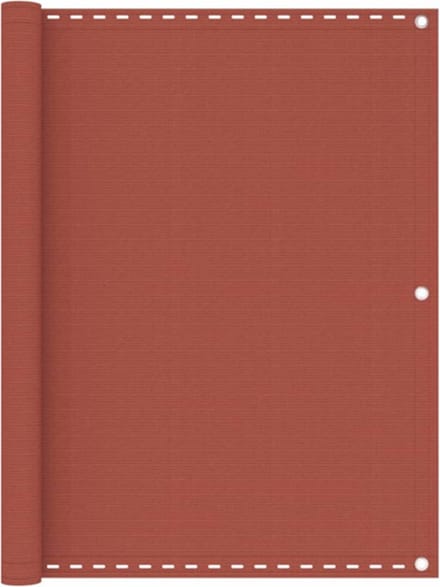vidaXL - Balkonscherm - 120x600 - cm - HDPE - terracottakleurig