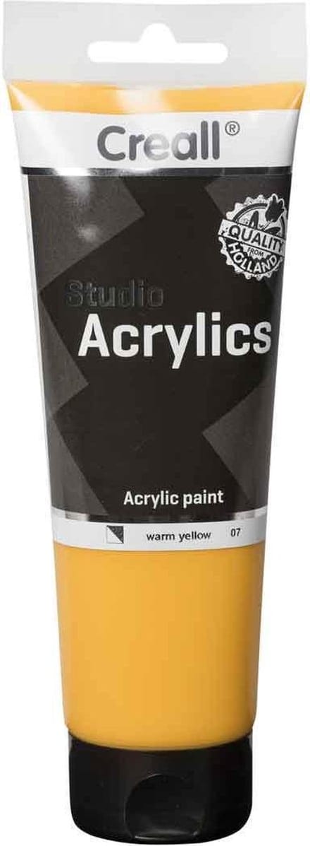 Studio Acrylics - Warm Yellow - 250ml - Acrylverf voor kunstschilders