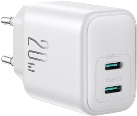 Joyroom JR-TCF12 Dual-Port (2C) 20W Power Charger (white)