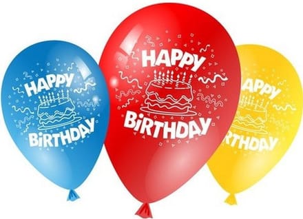 Gekleurde verjaardags ballonnen - 20x stuks - Happy Birthday - 22 cm - Op te blazen