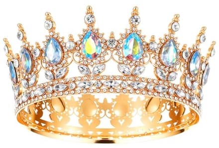 Luxe Kristallen Kroon voor Dames - Vintage Bruidstiara voor Feest en Bruiloft