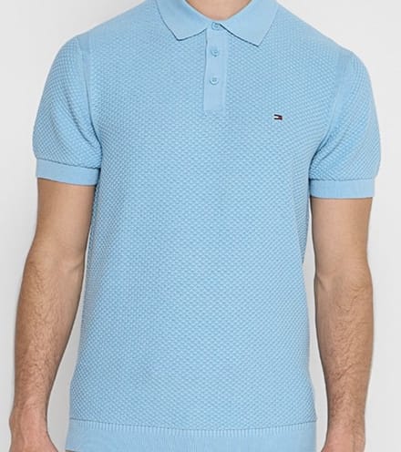 Tommy Hilfiger Oval Structure S/S Polo Heren- Maat S