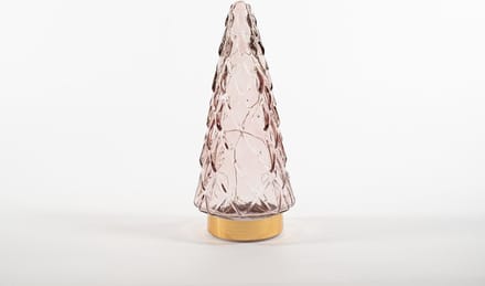 Anna's collection - Tree Glass 10,5X24,5Cm Pink With Golden Base 10...