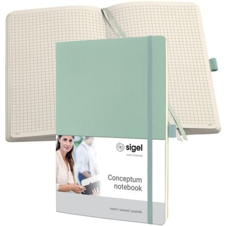Sigel notitieboek Conceptum A4 194 pagina's 80 grams lijn mintgroen