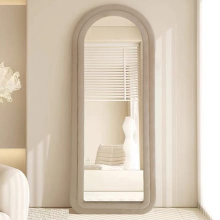 Milton & Oldbrook Velvet Staande Spiegel 60 x 160 cm Pesaro Beige