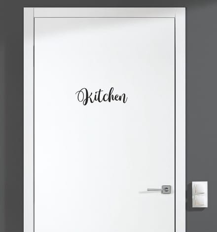 Deursticker - Kitchen - Zwart 15x5,5