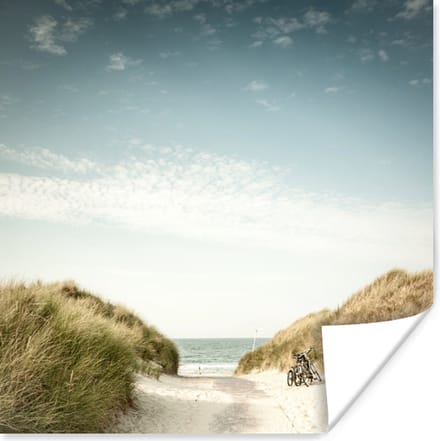 Poster Strand - Duin - Lucht - 50x50 cm