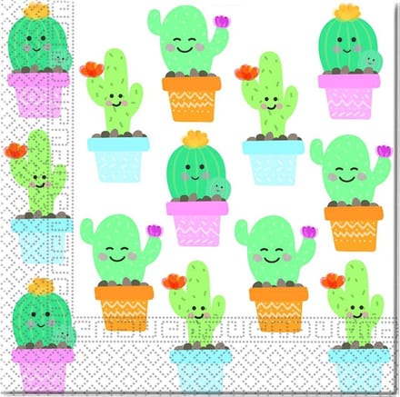 Procos Servetten Cactus 20 Stuks 33 Cm