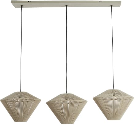 Light & Living Hanglamp Felida 3-lamps - Crème - Japandi
