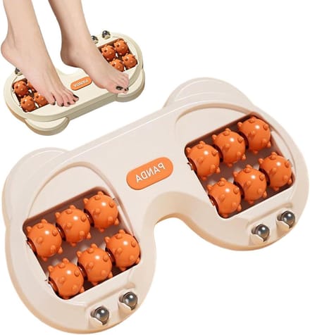 Voetmassage Roller - Voetreflex Apparaat - Spierontspanning Bevorderen - Golfstructuur Ontwerp - 315 cm - Zwart
