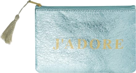 Make-up tas metallic j'adore - blauw