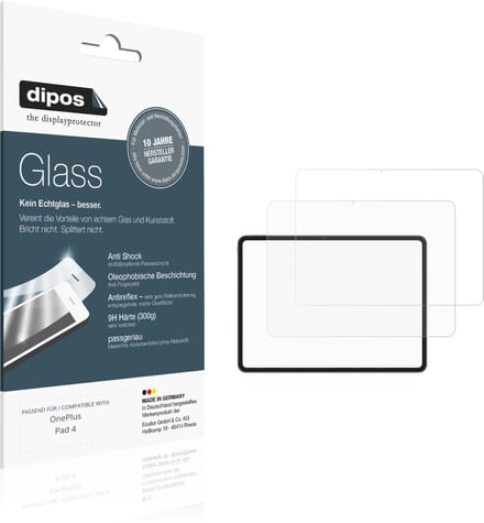 dipos – 2x Matte Pantserfolie geschikt voor OnePlus Pad 4 | 9H Screenprotector