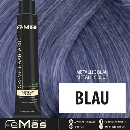 Femmas (Blauw) - Haarverf - Metallic - 100ml