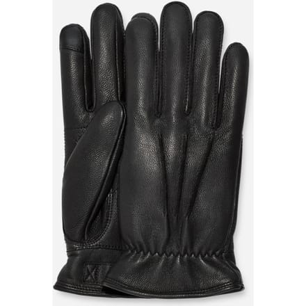 UGG® 3 Point Leather Glove for Men in Black, Size Large, Leather/Polyester