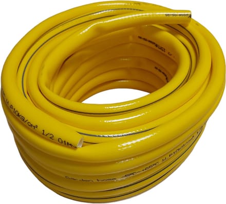 Zoem - tuinslang - geel - traditioneel - 15 meter - PVC - verlenging - 1/2" - tuin - wassen - sproeien - terras