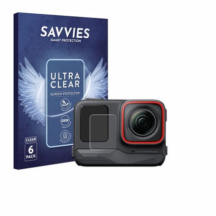 Savvies - Screenprotector voor Insta360 Ace Pro (Display voor) - Folie Beschermfolie transparant 6 Stuks