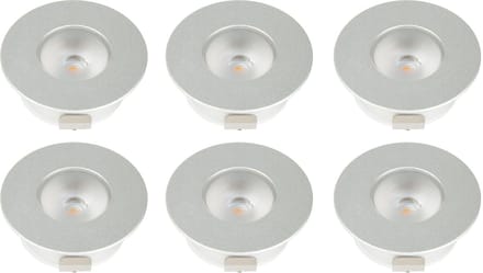 LETT® Mini Inbouw LED Spotjes - met Dimmer - Set van 6 x 1,5W