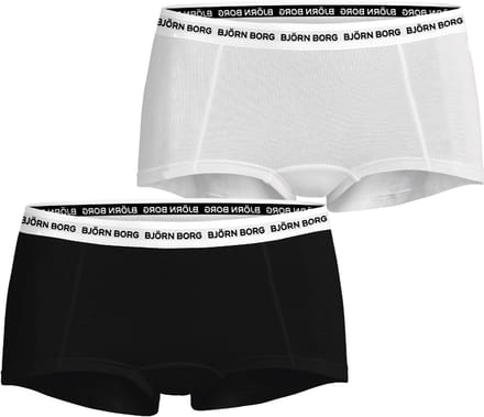 Björn Borg Core Logo - Minishorts - Boxershorts - Dames - 2 stuks - Dames - XL - Zwart/Wit