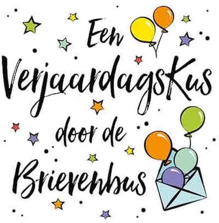 Kaart - Verjaardagskus - Door De Brievenbus - Per Stuk