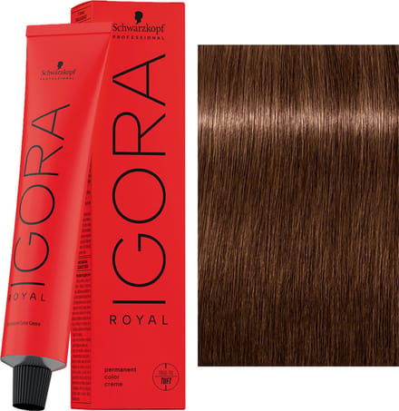 Schwarzkopf – Igora Royal Haarverf 60 ml Permanente Haarkleuring met Grijsdekking – 6-6