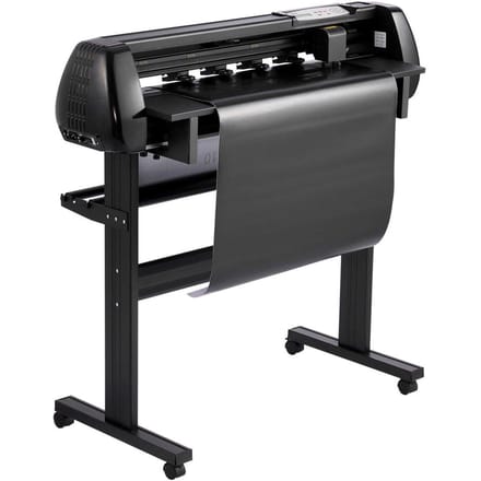 Vinyl Snijmachine, Maximale Invoerbreedte 870 mm, Dubbele Messen, Verstelbare Kracht en Snelheid, LED Display, Vinyl Plotter Snijder Printer met Signmaster