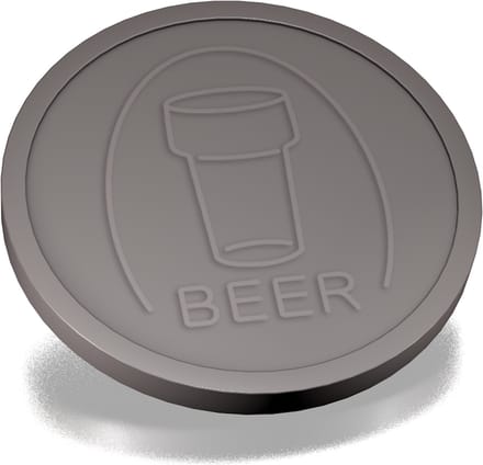 CombiCraft Reliëfmunten bier grijs - 250 stuks