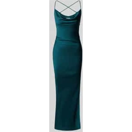 Maxi-jurk met cascadehals
