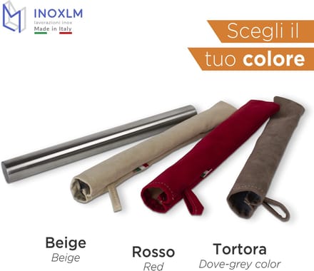 Deegroller van roestvrij staal voor suikerpasta, keuken, brood, pizza, cake (duifgrijs)