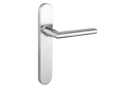 Lavuzo deurkruk Teramo RVS met afgerond schild | Per set | Deurklink met schild