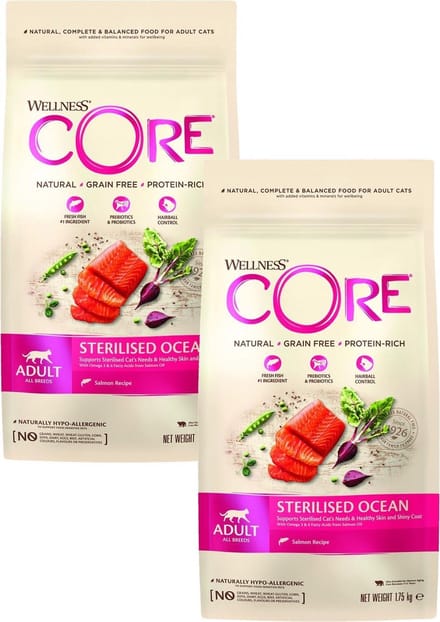 Wellness Core Grain Free Cat Sterilised Zalm - Kattenvoer - 2 x 1.75 kg