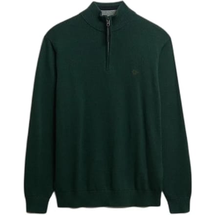 Superdry - Essentials Katoenen Trui met Halve Rits - Heren - Sweaters