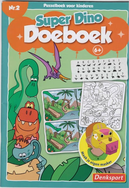 Denksport Super Dino Doeboek Nr.2 Puzzelboek Voor Kinderen - 6+