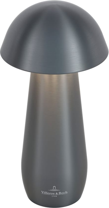 Villeroy & Boch tafellamp MODENA | 16cm| grafiet geborsteld | op accu