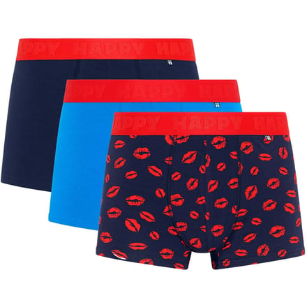 Happy Socks - 3-Pack Kisses Up Short Boxers - Heren - Ondergoed