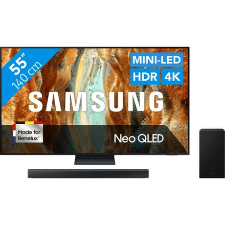 Samsung 55" Neo QLED QN73F 4K (2025) + Samsung HW-B750F (2025)