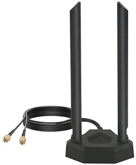 Dual Band WLAN-antenne 8 dBi - binnenantenne met magnetische basis en RP-SMA-adapter
