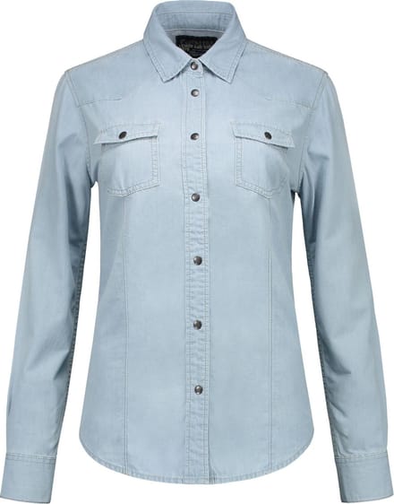 Lemon & Soda denim blouse voor dames in de kleur light blue denim in de maat L