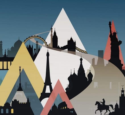 Fotobehang - Sightseeing 300x280cm - Vliesbehang