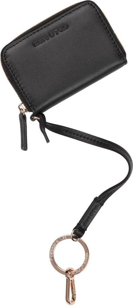 Marc O'Polo Leren Kaarthoes Melissa Zip Wallet Black Zwart
