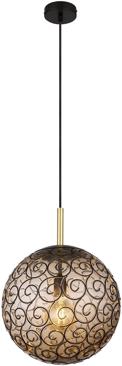 Globo - hanglamp - Fitz - zwart - metaal - Ø 35cm - LED_E27 - 15659H1