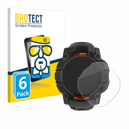 Screenprotector 6 Stuks voor Garmin Instinct 3 Solar (45 mm) Beschermglas transparant
