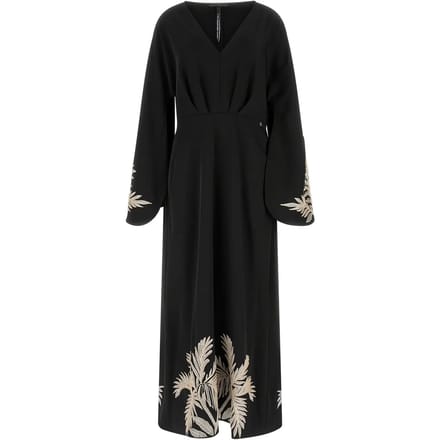 GUESS Ls Angele Long Dress Jet Black A996 Size: S | Maxi Dresses Outlet | Dames | Zwart