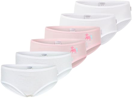 Schiesser Meisjes slip / onderbroek 6 pack fijnrib Cotton